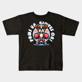 paws up gloves on Kids T-Shirt